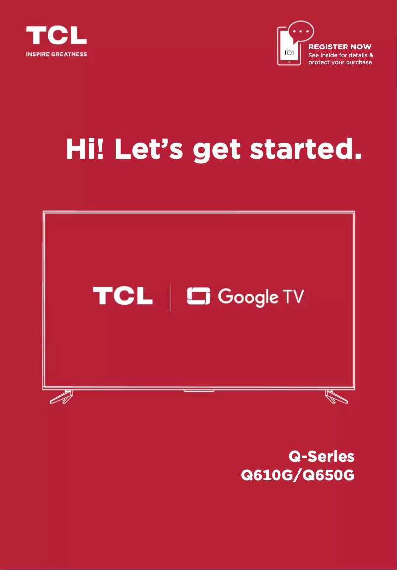 First page image of the manual for 55Q650G