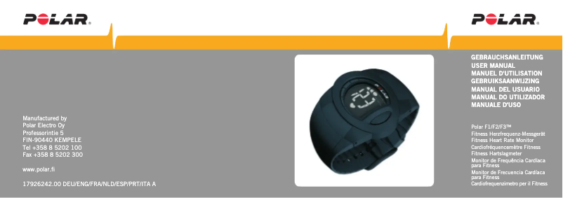 First page image of the manual for F2