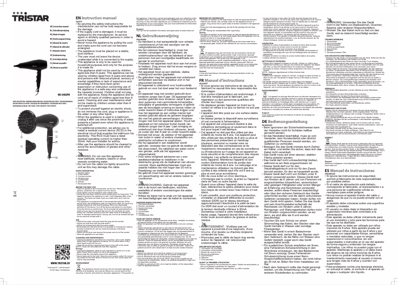 Page 1 of the manual User Manual TriStar HD-2402PR