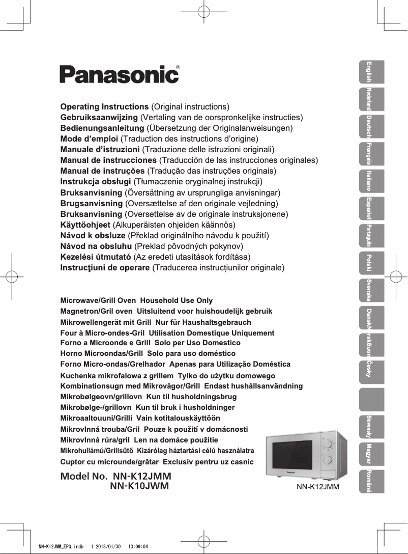 Page 1 of the manual User Manual Panasonic NNK10JWMEPG