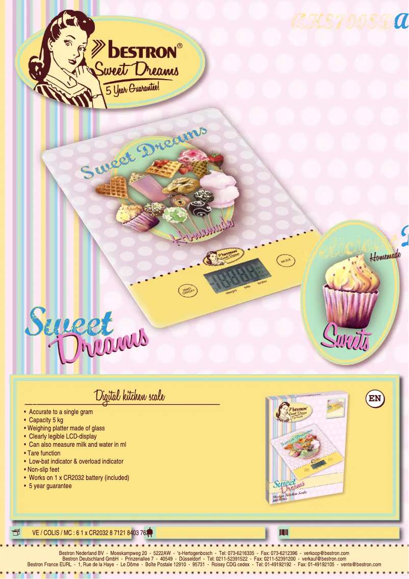 First page image of the manual for AKS700SD