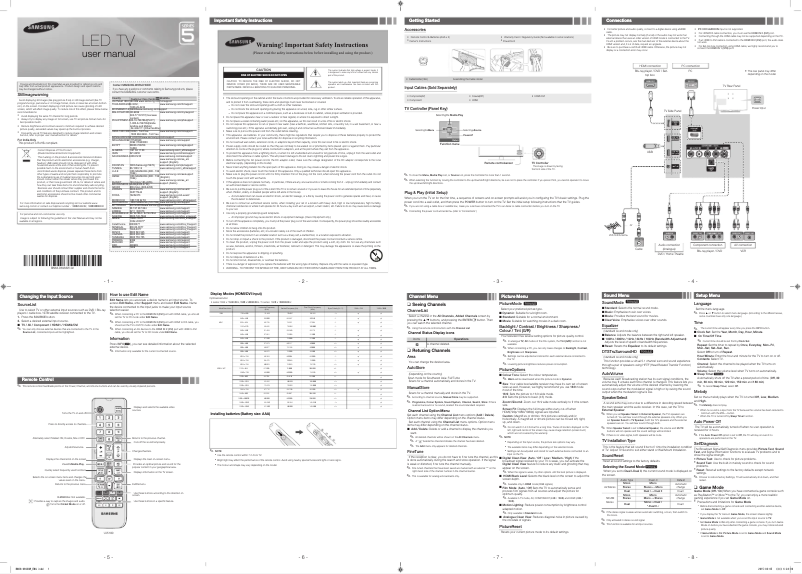 Page 1 of the manual User Manual Samsung UA48J5100AR