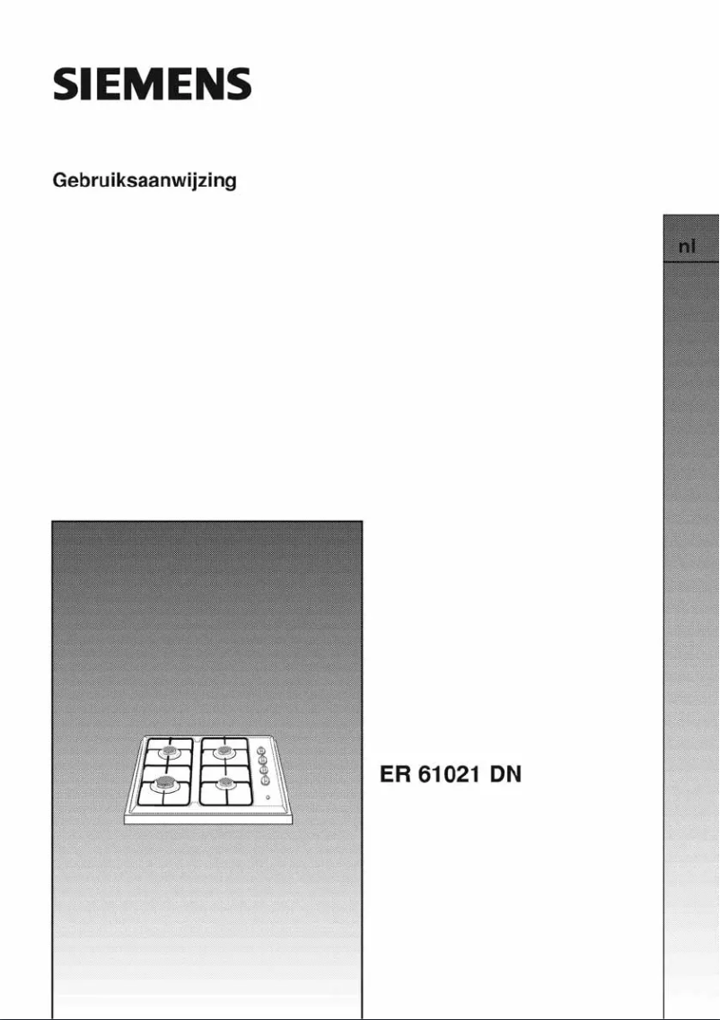 Page 1 of the manual User Manual Siemens ER61021DN