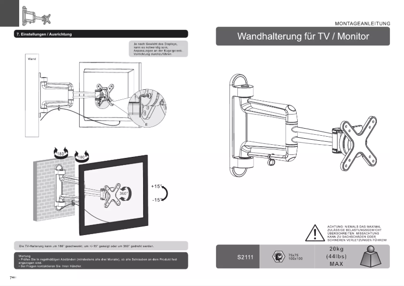 Page 1 of the manual User Manual Ricoo S2111