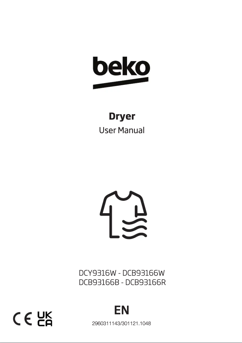 First page image of the manual for DCB93166W