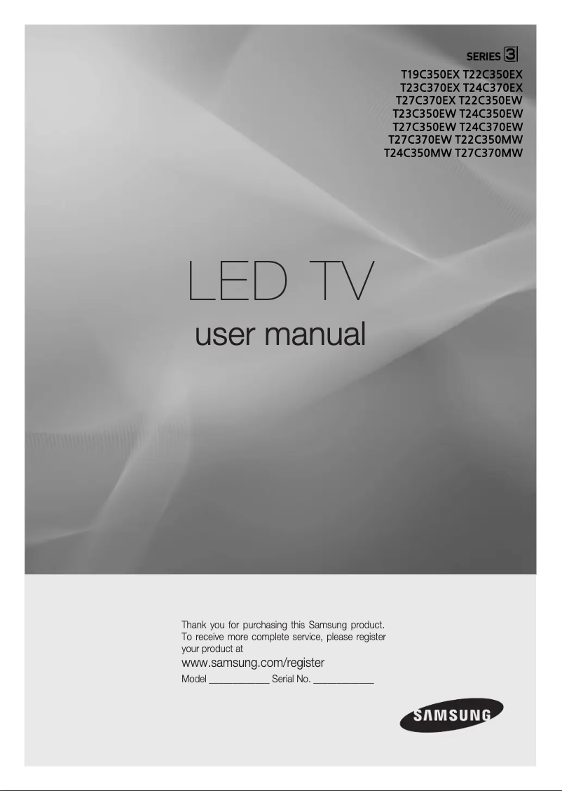 Page 1 of the manual User Manual Samsung T19C350