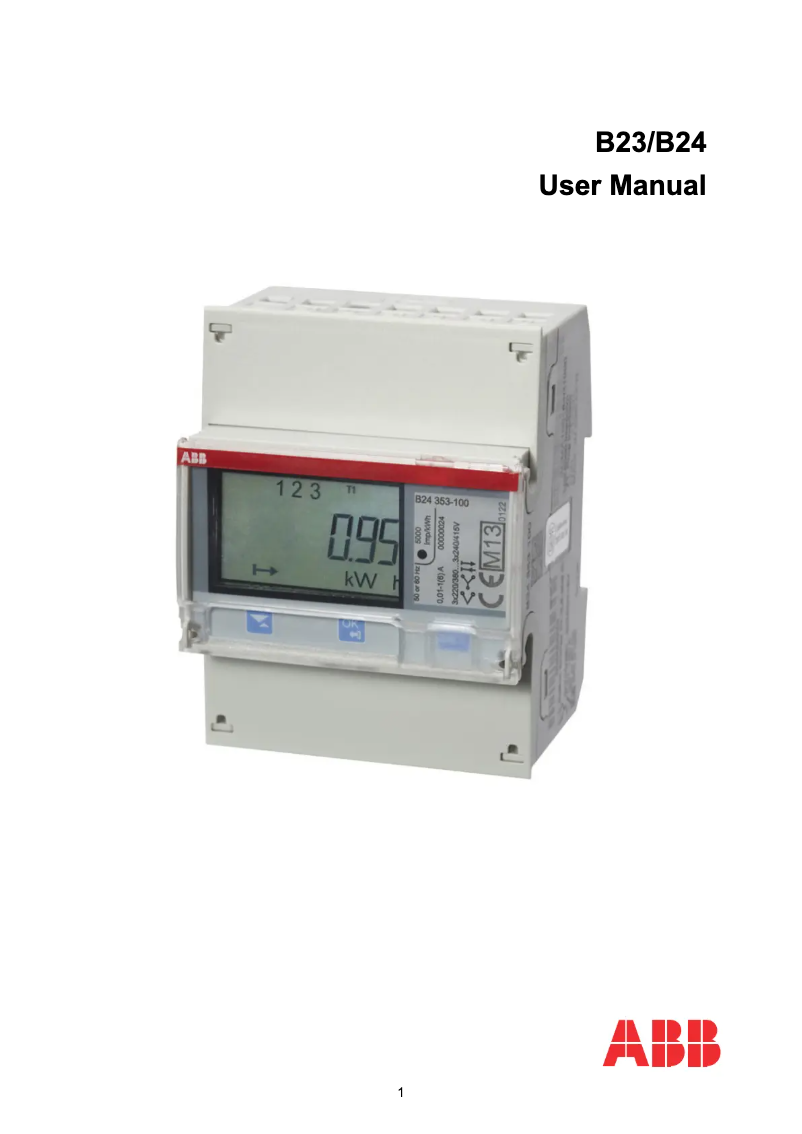 Page 1 of the manual User Manual ABB B23