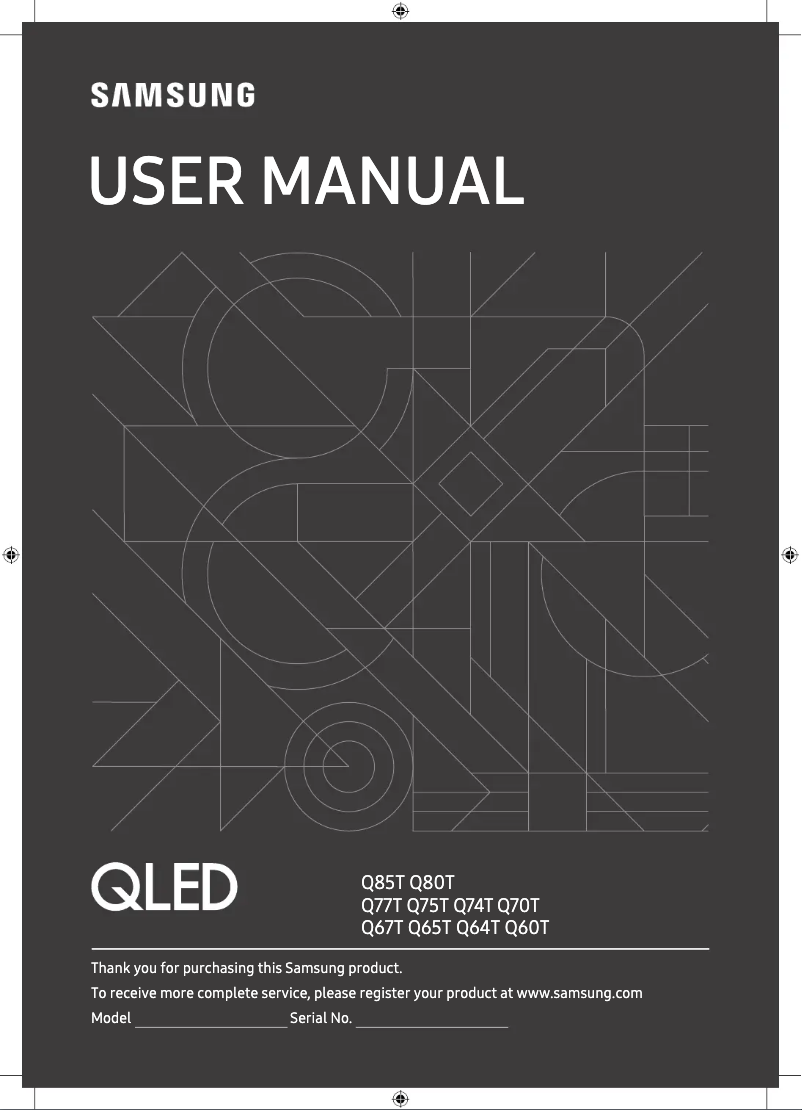 Page 1 of the manual User Manual Samsung Series 6 QE55Q60TA