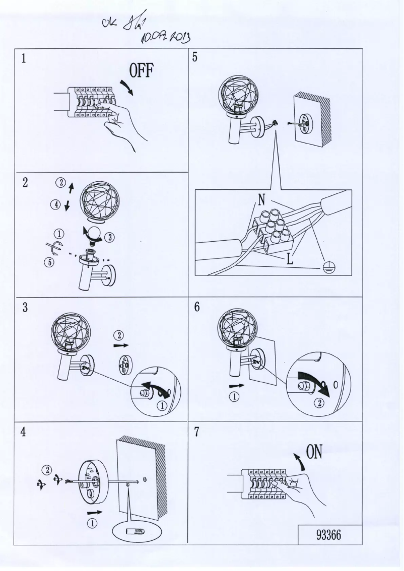 Page 1 of the manual User Manual Eglo Nisia 1