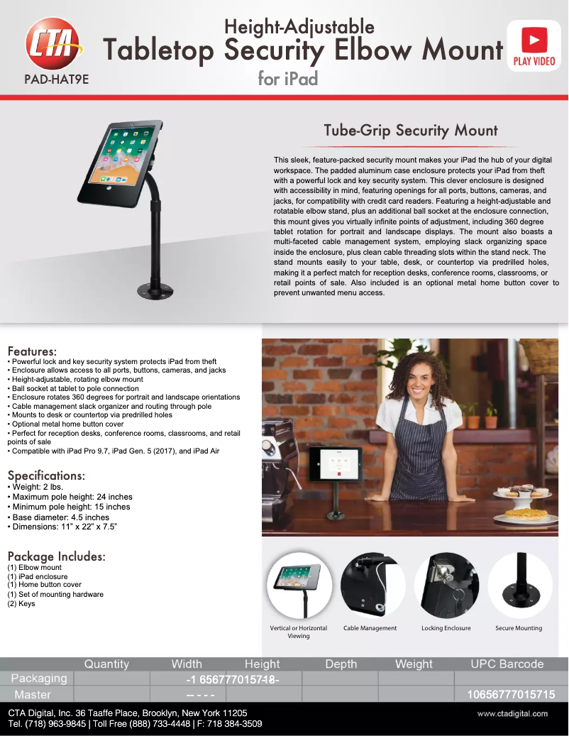 Page 1 of the manual User Manual CTA Digital PAD-HAT9E