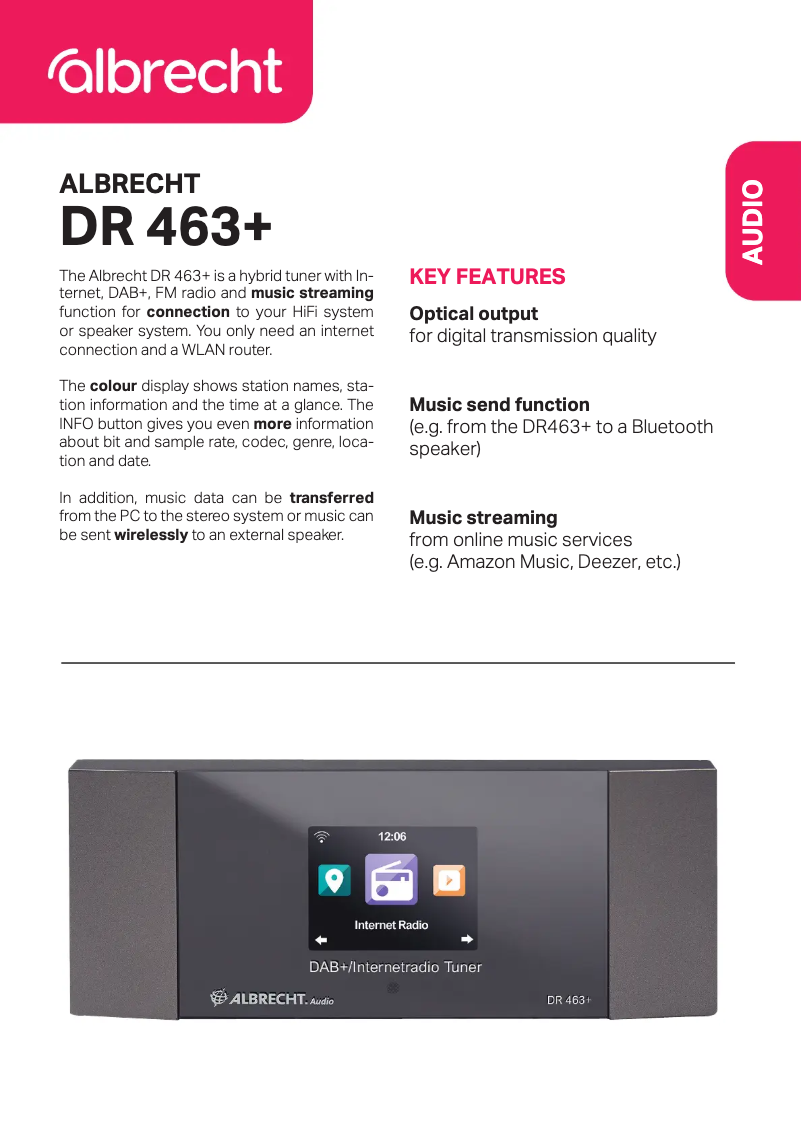 First page image of the manual for DR 463+