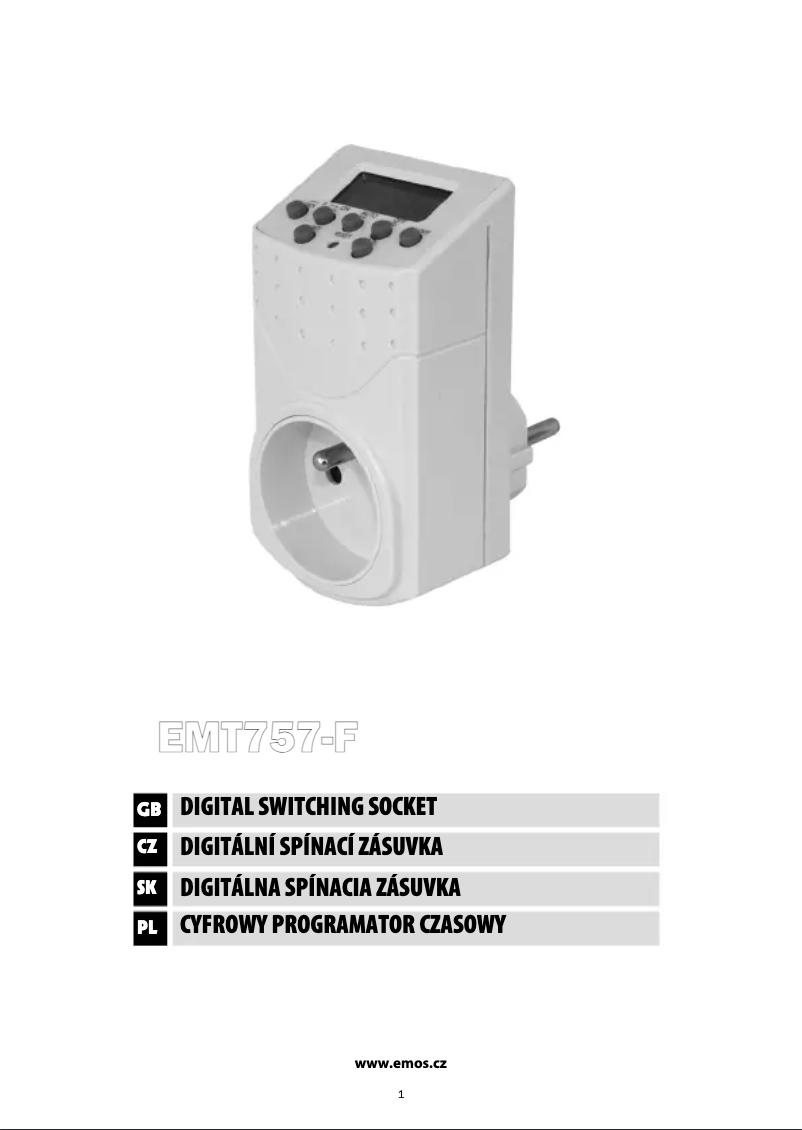 First page image of the manual for EMT757-F
