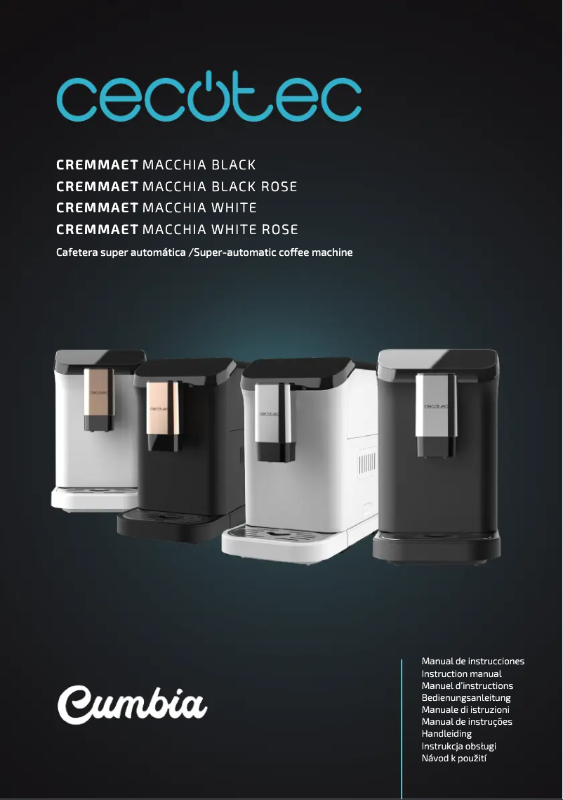 First page image of the manual for Cremmaet Macchia