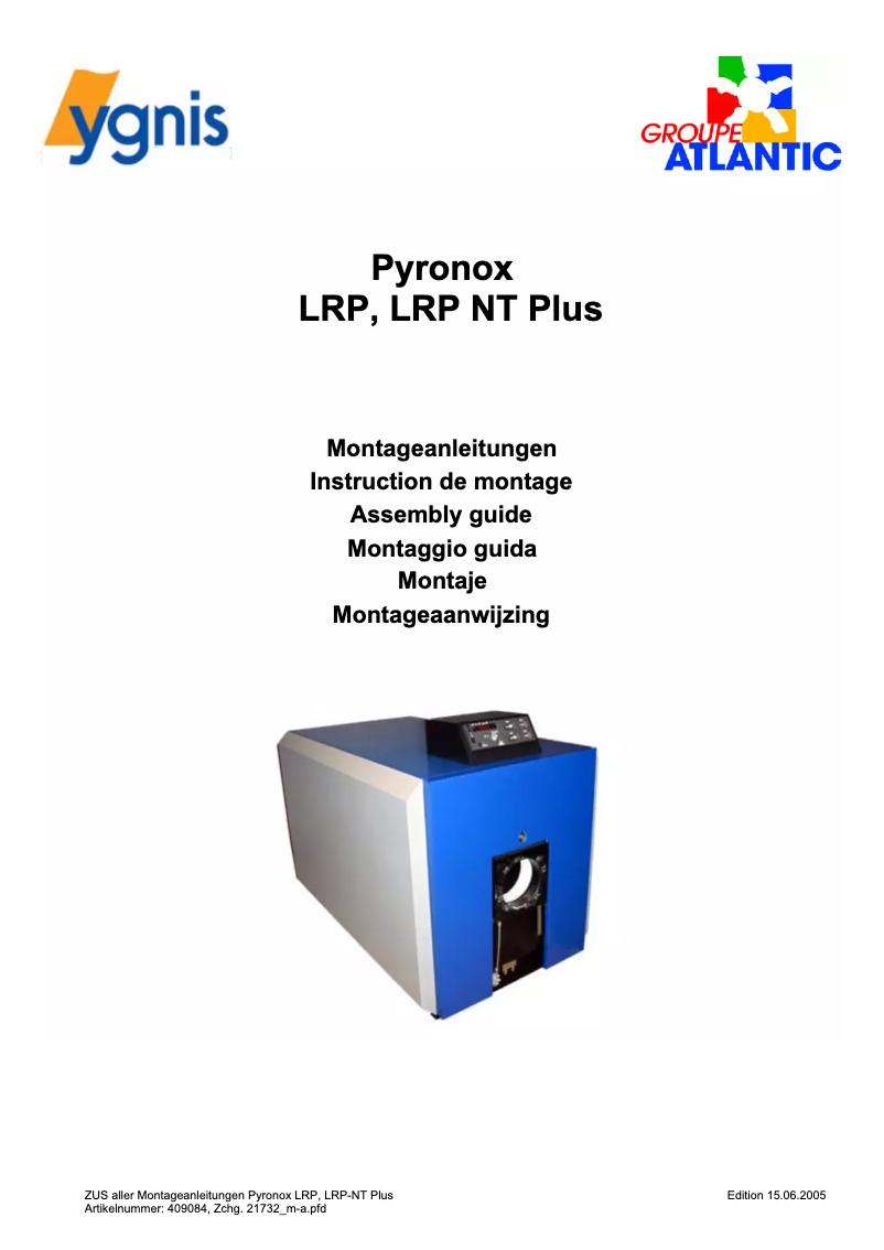 Image de la première page du manuel de l'appareil Pyronox LRP NT Plus