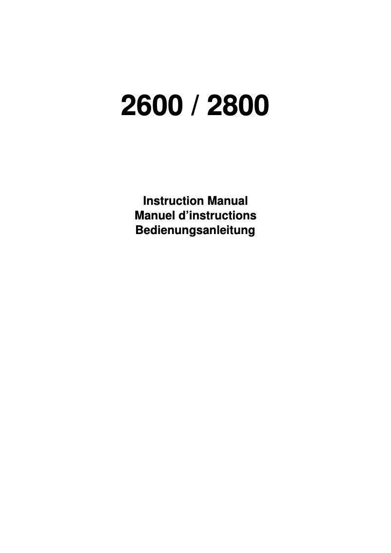 Page 1 of the manual User Manual Elna 2600