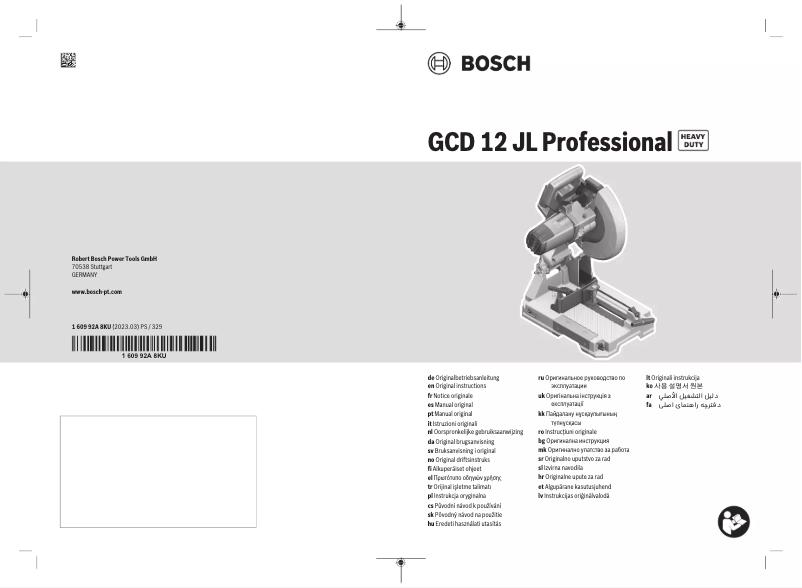 Page 1 of the manual User Manual Bosch GCD 12 JL