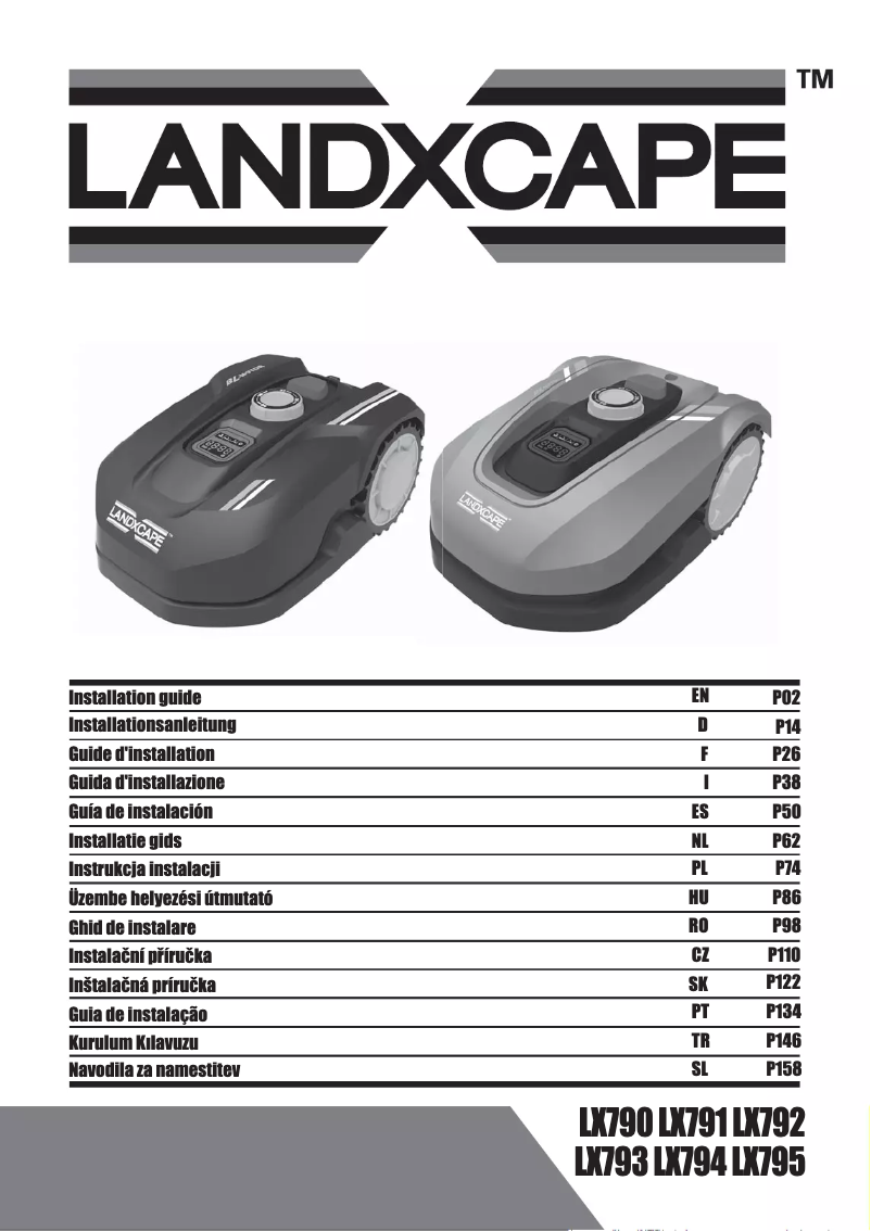 First page image of the manual for LX796