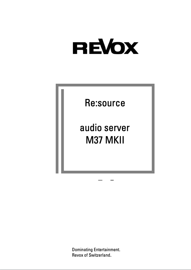 First page image of the manual for M37 MKII