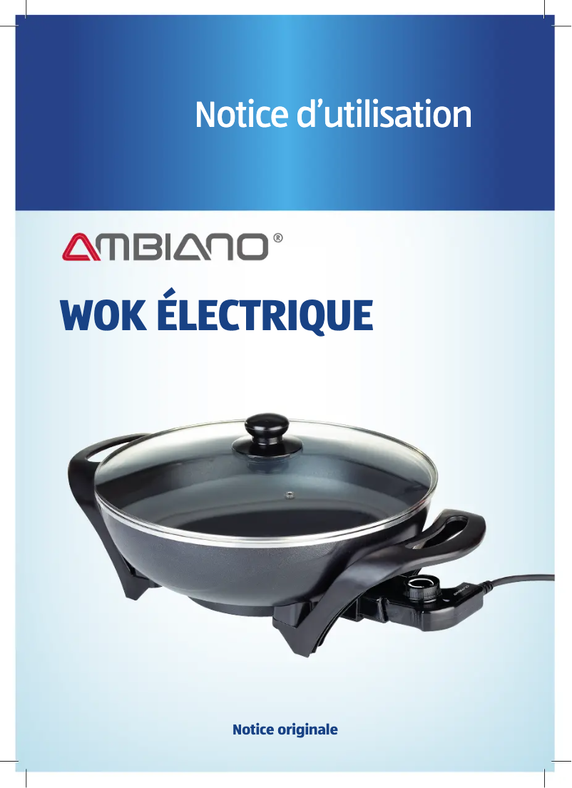 Page 1 of the manual User Manual Ambiano GT-SF-ELW-01