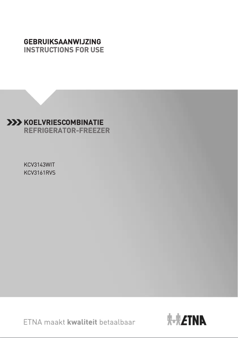 First page image of the manual for KCV3143WIT