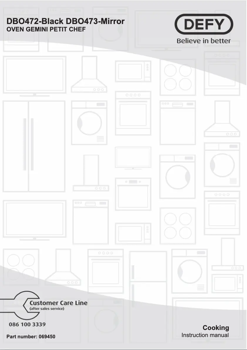 First page image of the manual for DBO472