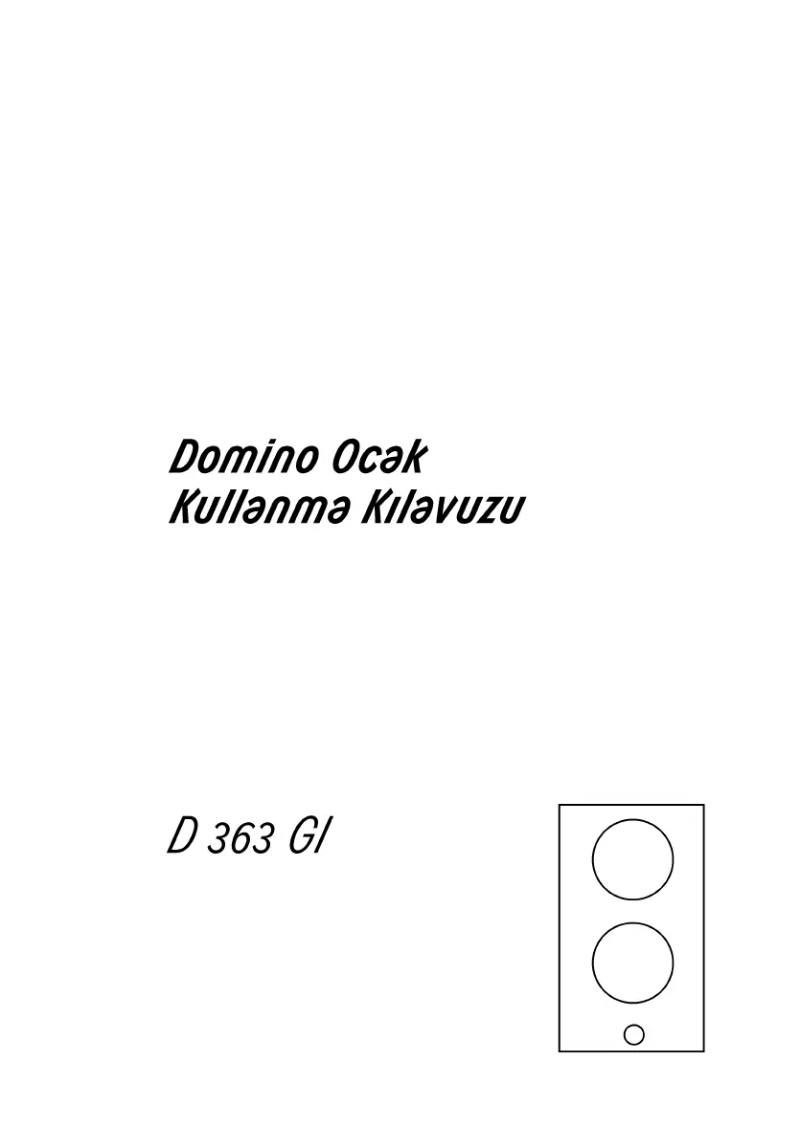Page 1 of the manual User Manual Arçelik D 363 GI