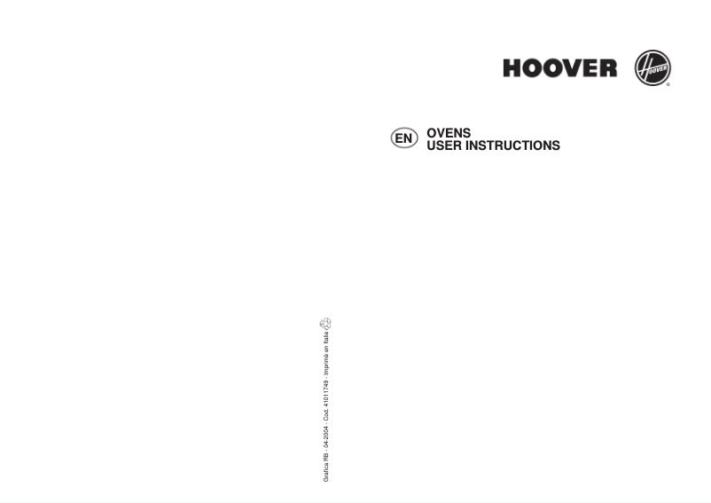 Page 1 of the manual User Manual Hoover HFO 415