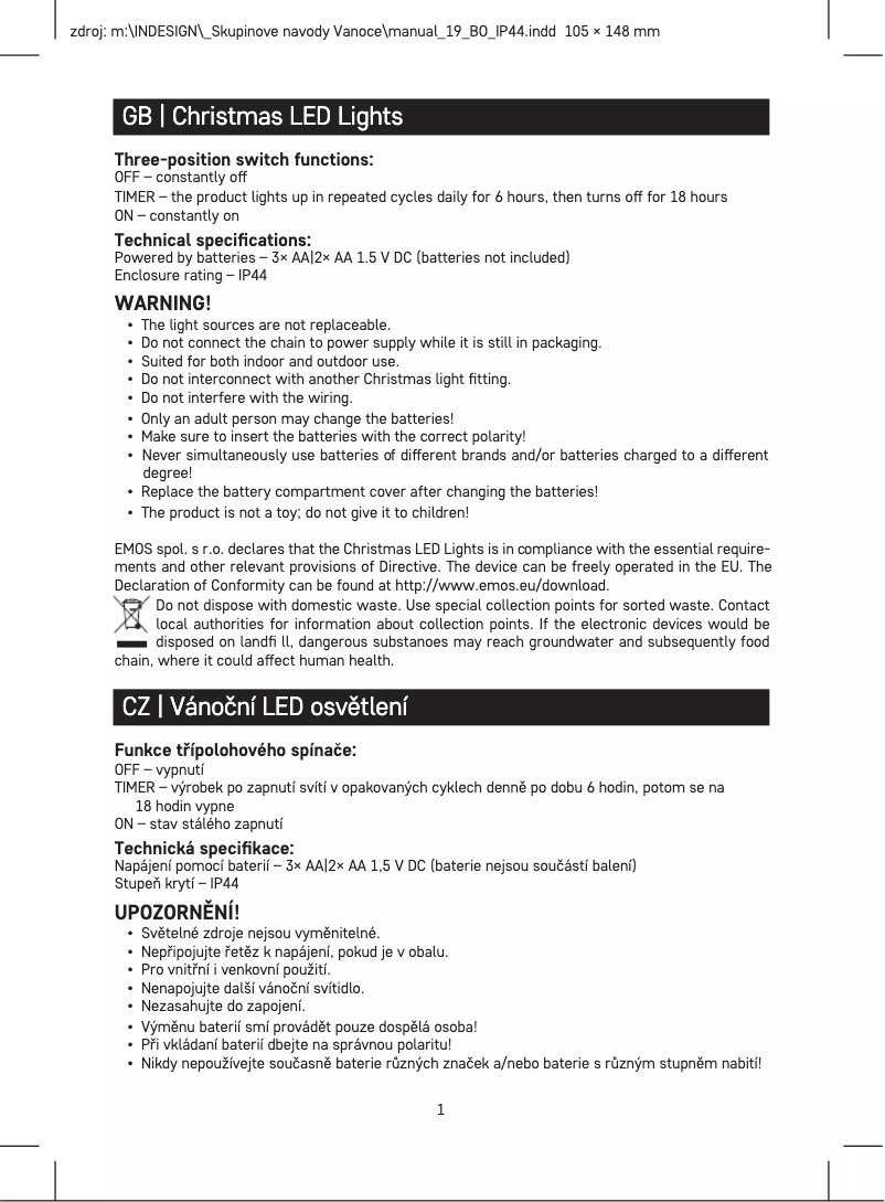 First page image of the manual for D4FC02