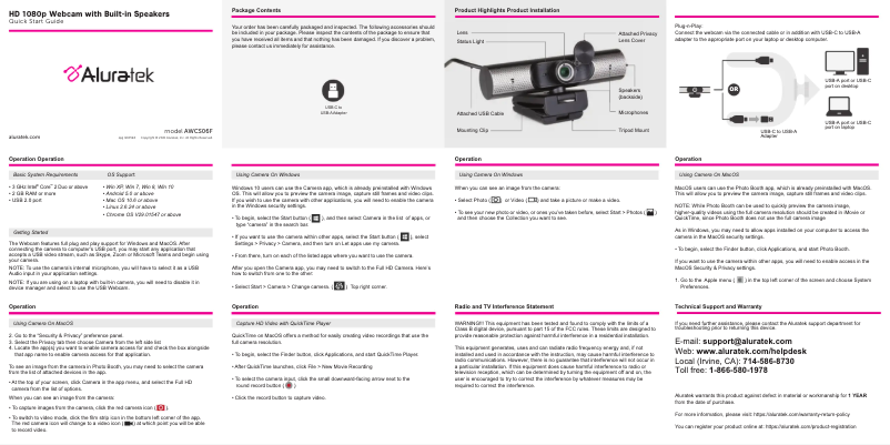 First page image of the manual for AWCS06F