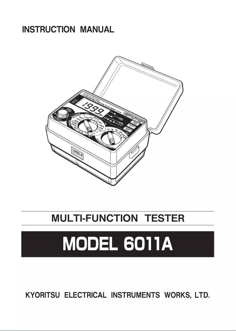 First page image of the manual for 6011A