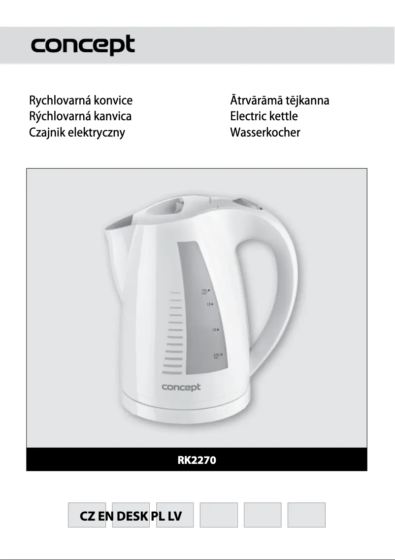 Page 1 of the manual User Manual Concept RK-2270
