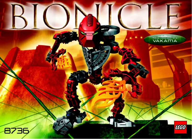First page image of the manual for Bionicle Toa Hordika Co-pacl