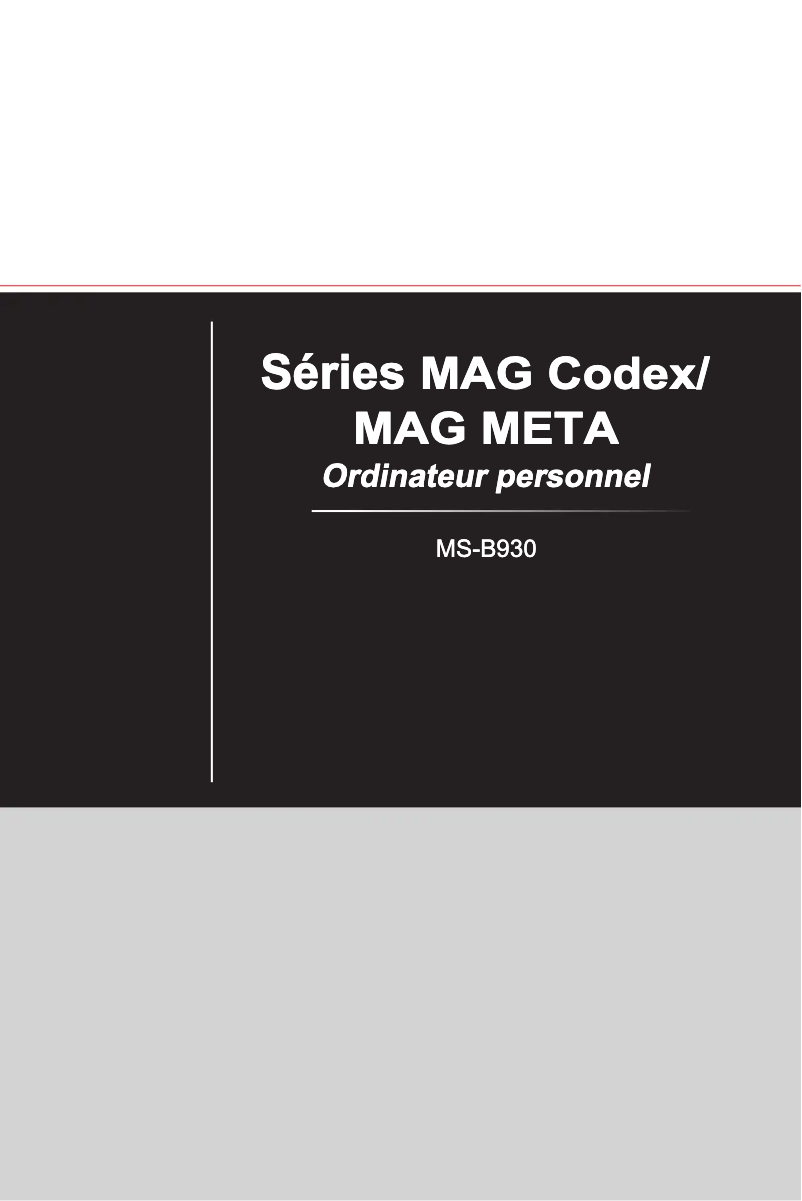 Page 1 of the manual User Manual MSI MAG META 5