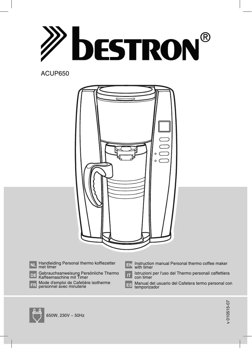 First page image of the manual for ACUP650