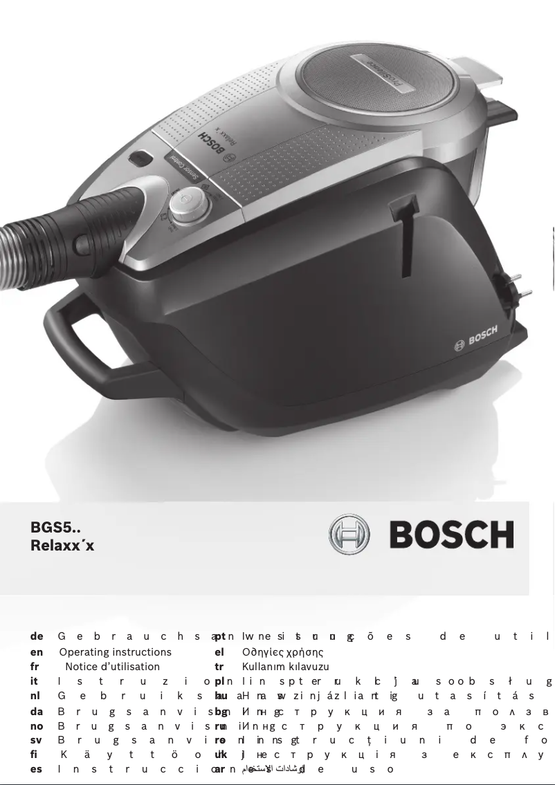 Page 1 of the manual User Manual Bosch BGS5SIL66A
