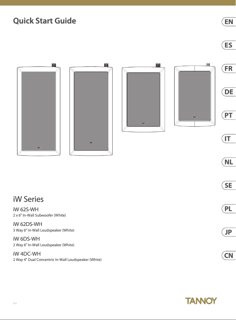 Page 1 of the manual Quick Start Guide Tannoy iW 4DC