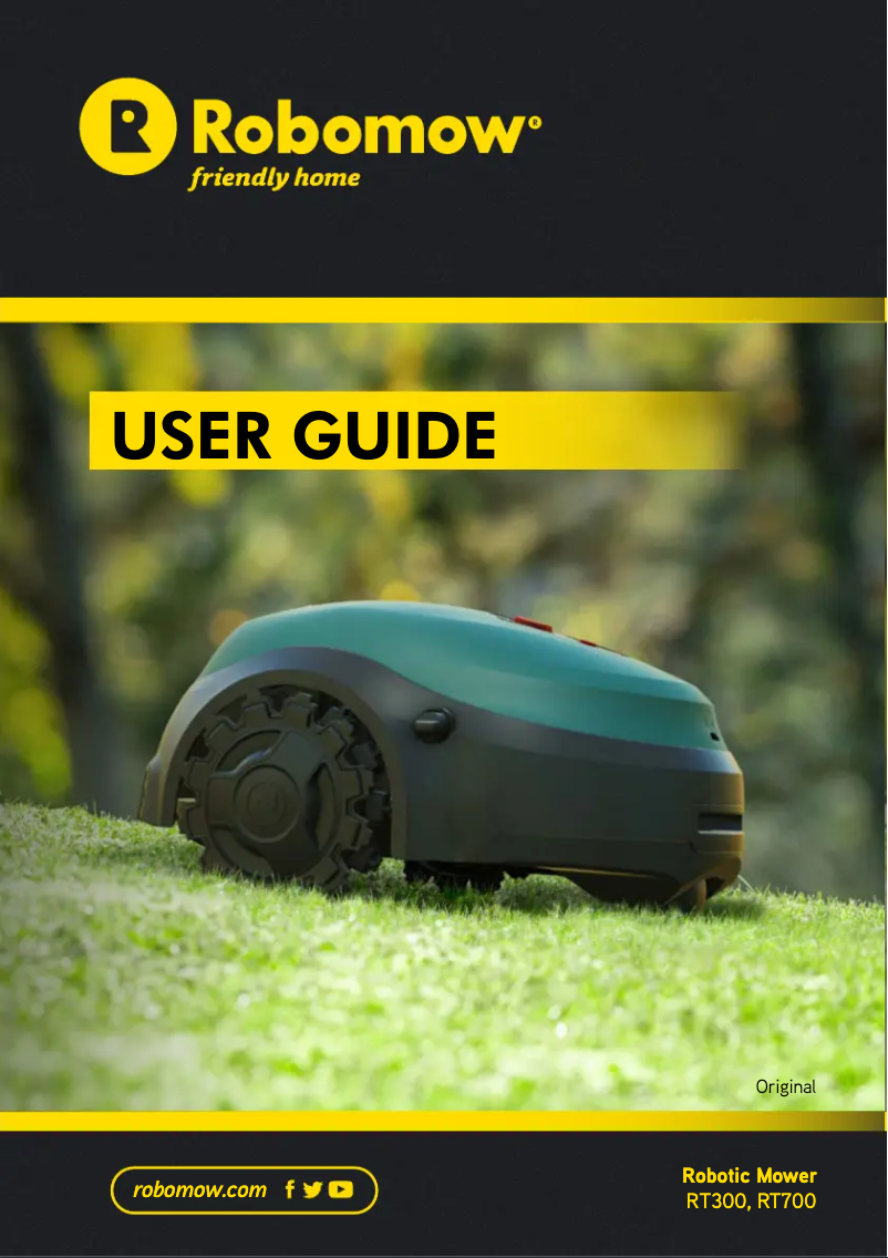 Page 1 of the manual Instruction Manual Robomow RT700