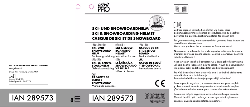 First page image of the manual for IAN 289573