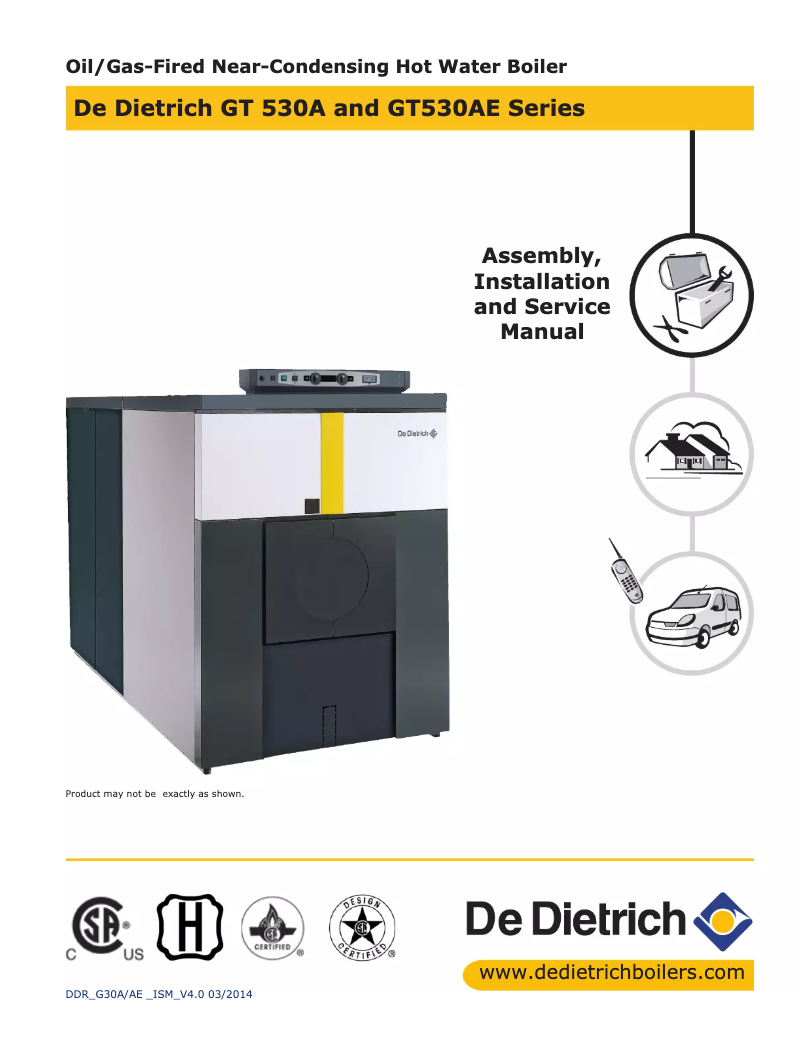 First page image of the manual for GT 530A