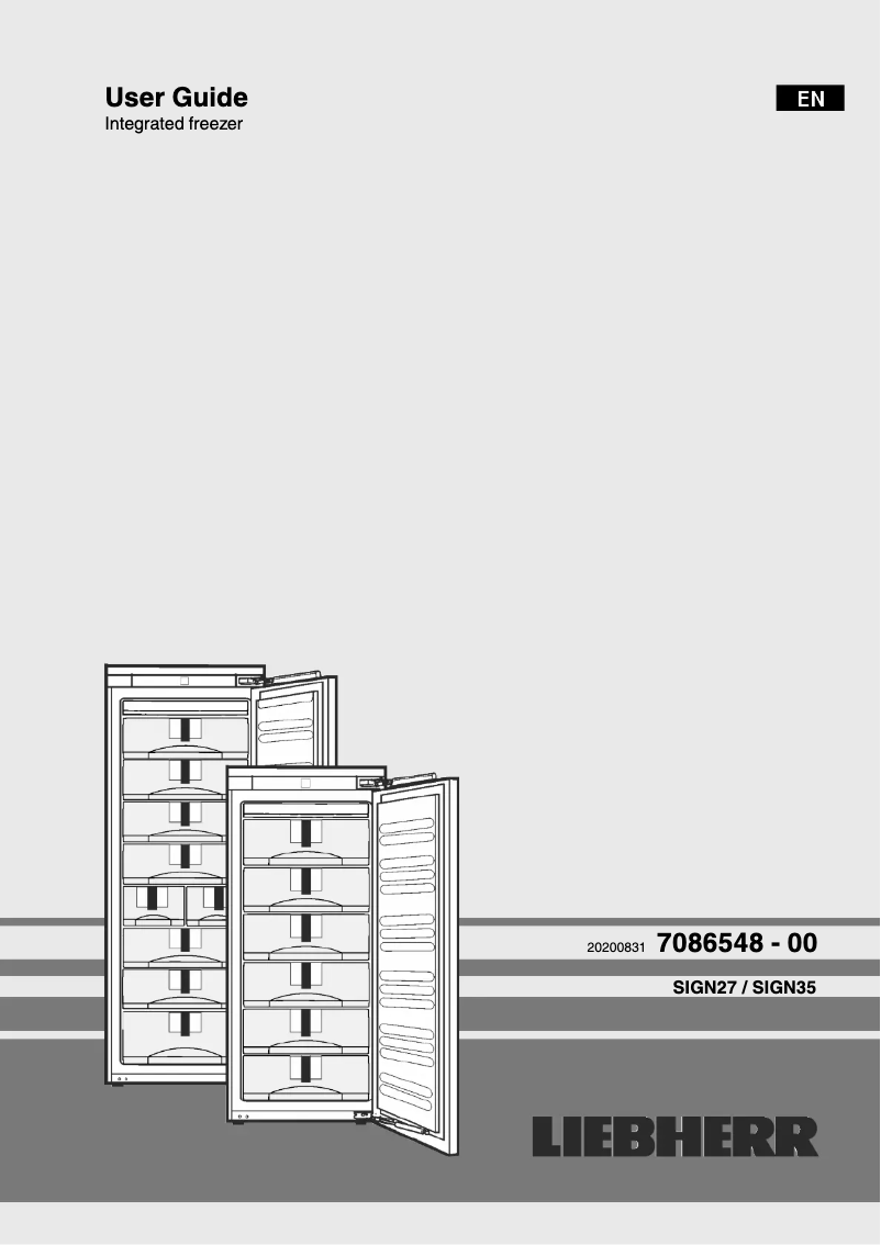 Page 1 of the manual User Manual Liebherr SBSWdf 99I5