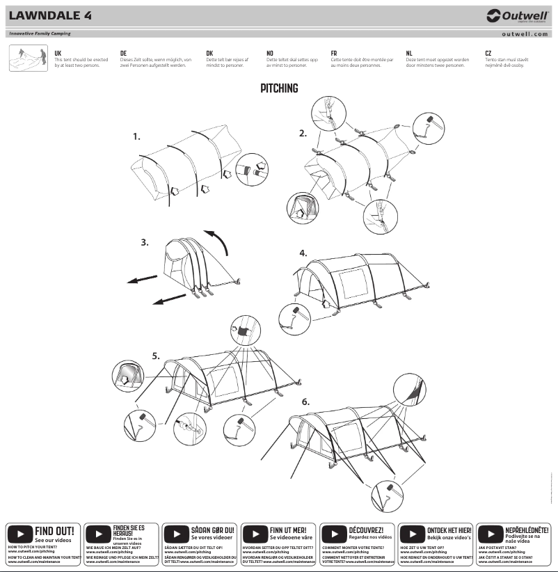 Page 1 of the manual Instruction Manual Outwell Lawndale 4