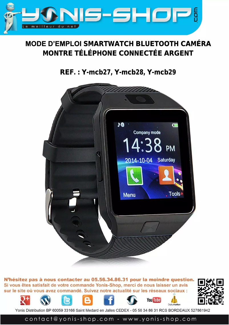 First page image of the manual for Y-MCB27