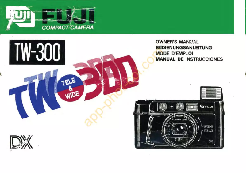 First page image of the manual for TW-300