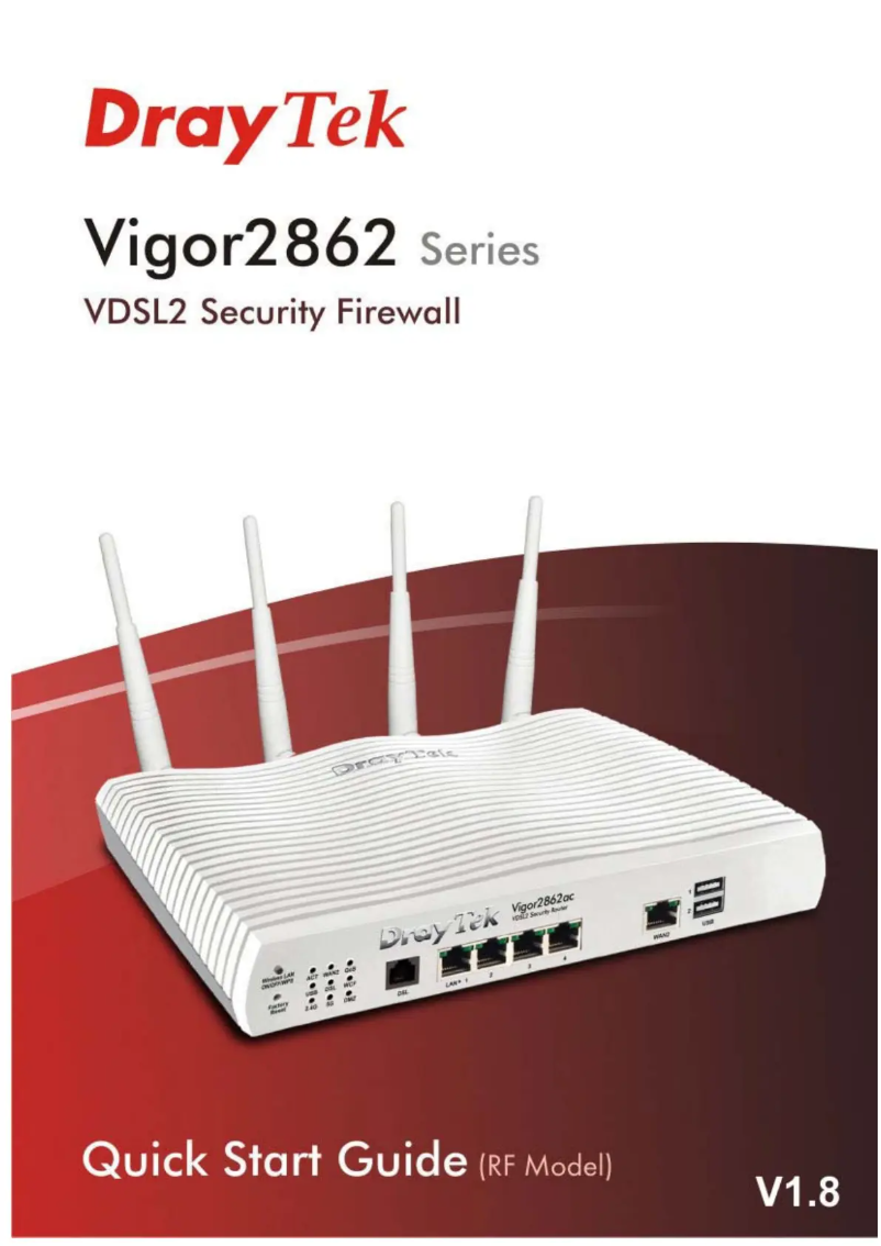 First page image of the manual for Vigor 2862L