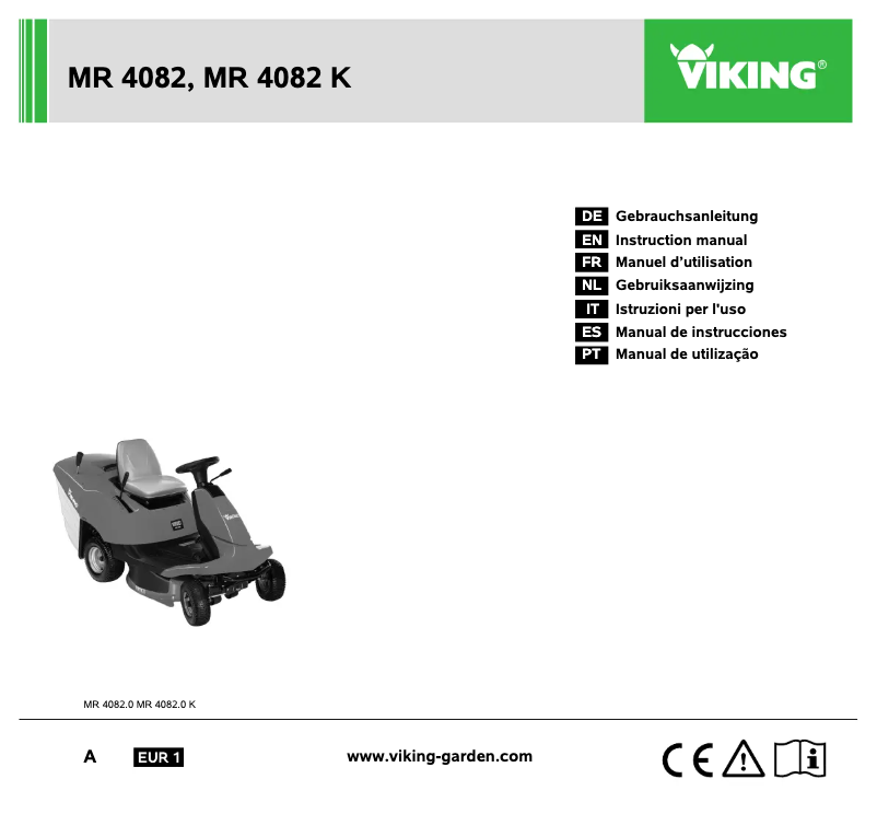 First page image of the manual for MR 4082 K