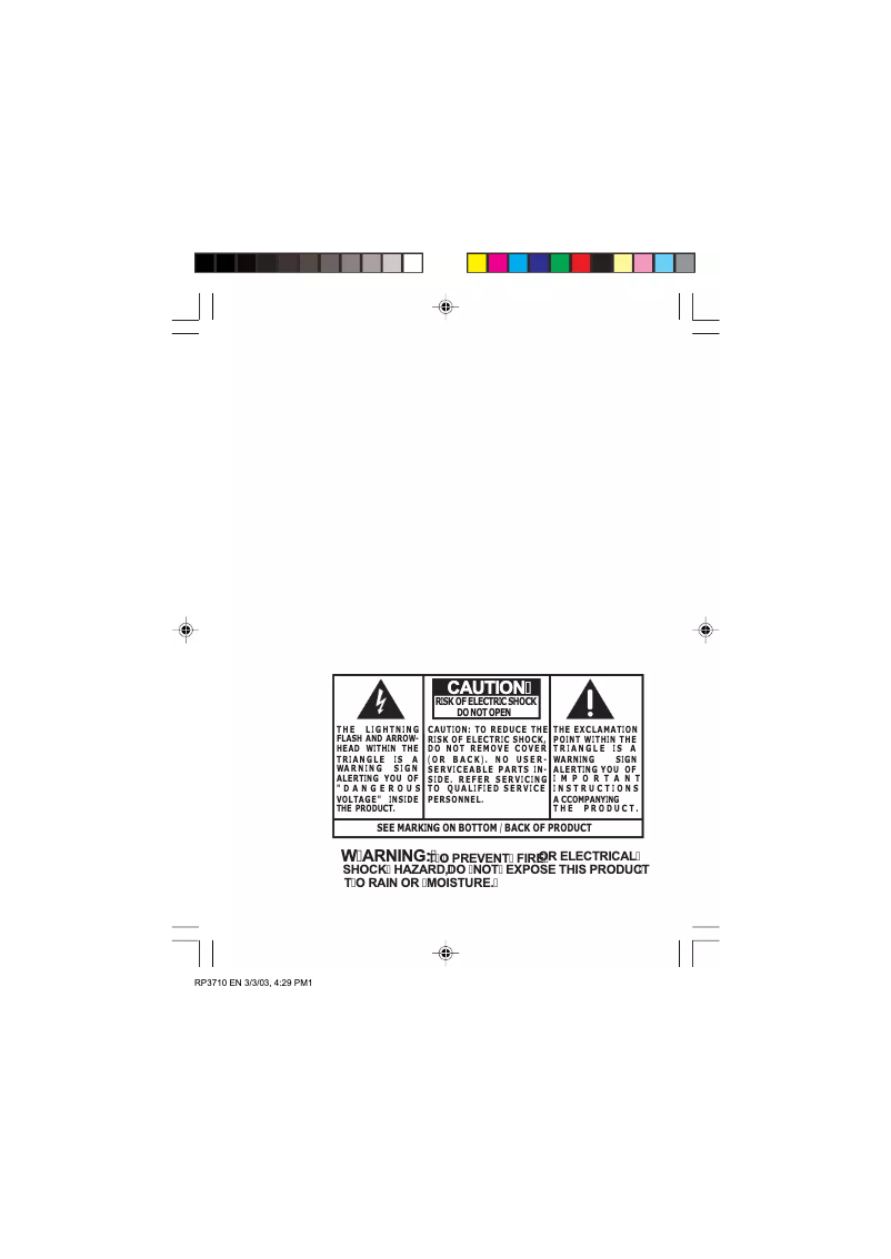 First page image of the manual for RP3710