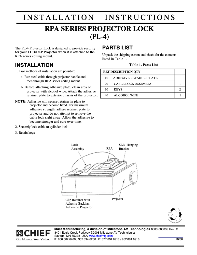 First page image of the manual for PL4