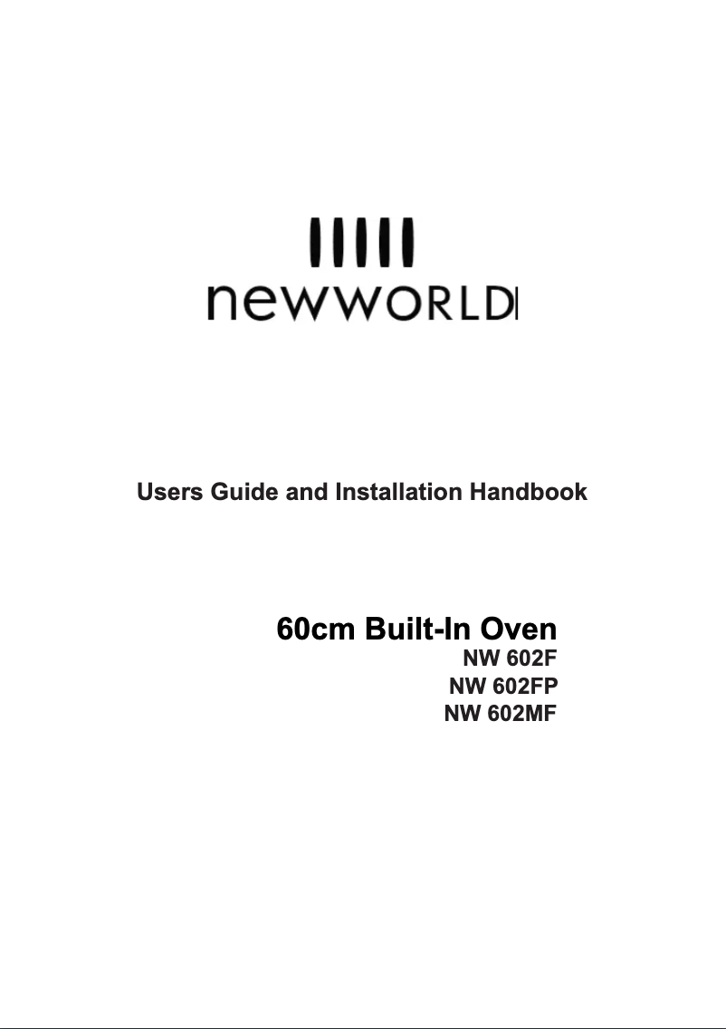 First page image of the manual for NW602F