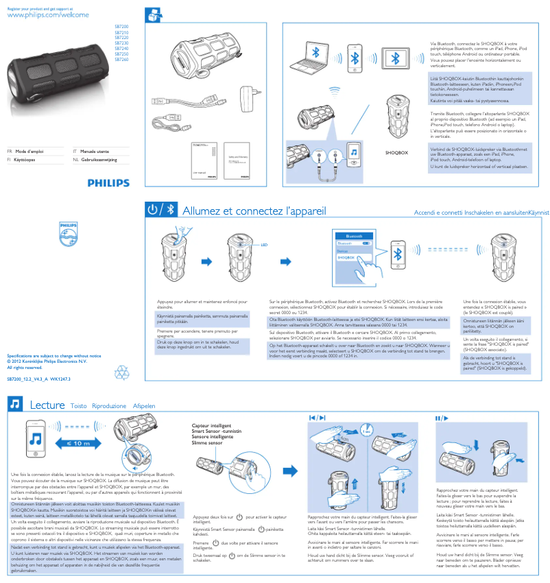 First page image of the manual for SB7230