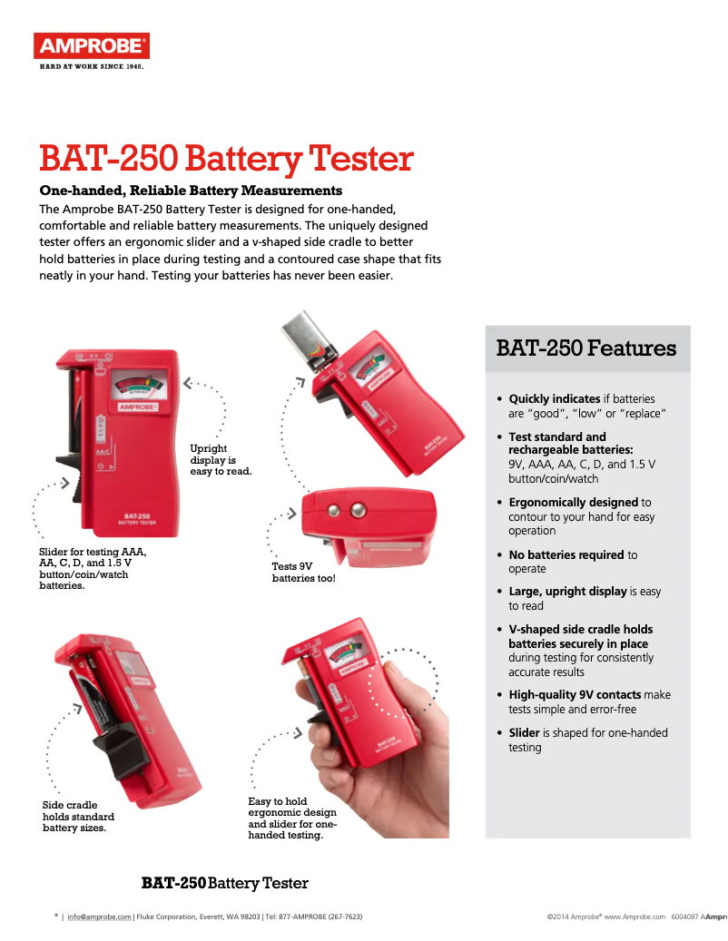 First page image of the manual for BAT-250